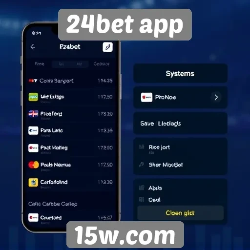 Sistemas de pagamento disponíveis no 24bet app